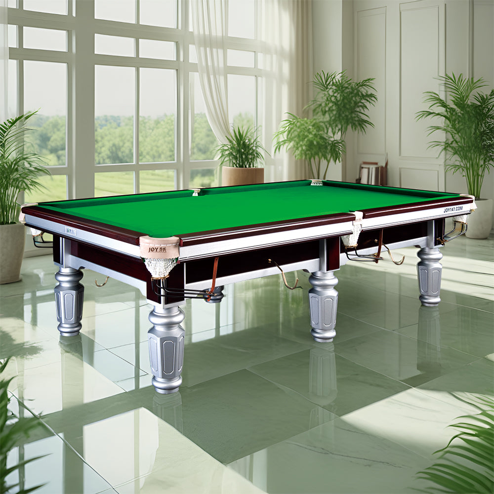 JOY Q7 9FT Chinese Luxury Slate Table Pool Table Sliver Frame