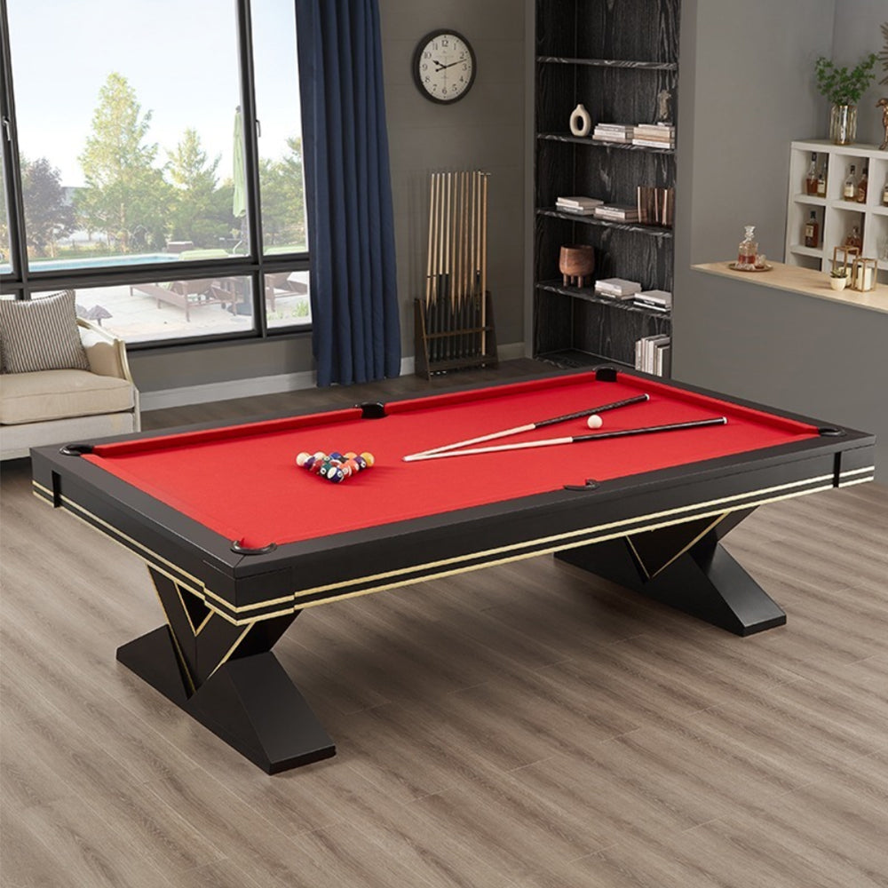 QUESLA TEGL010 7FT/8FT Luxurious Solid Wood Slate Top Billiard Table / Pool Table Free Accessories