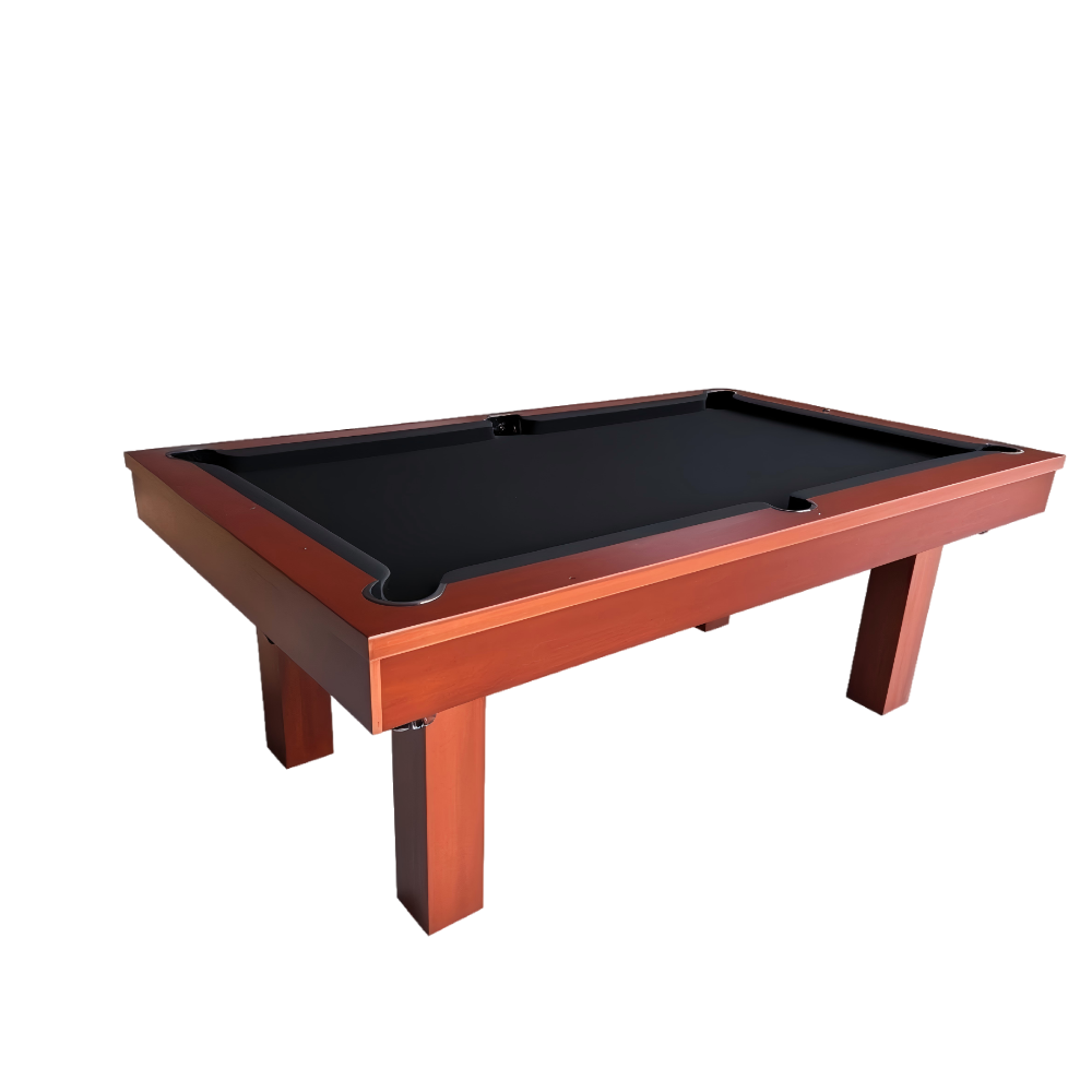 QUESLA TESPZT 7FT Blue&Black Slate Pool Table / Dining Table-Peach Colored Free Accessories