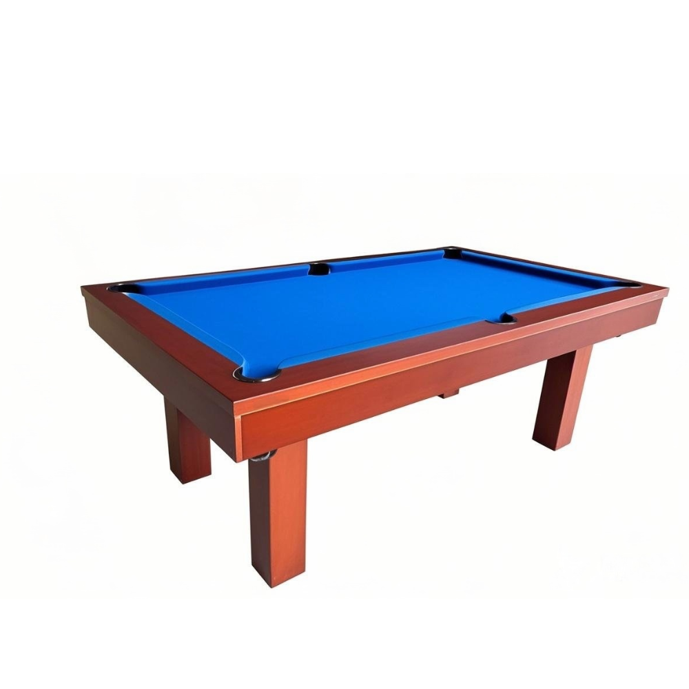 QUESLA TESPZT 7FT Blue&Black Slate Pool Table / Dining Table-Peach Colored Free Accessories