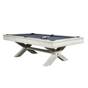QUESLA WYJ004 8FT Slate Billiard Table W/ Free Accessories Pool Table - White&Grayish Blue