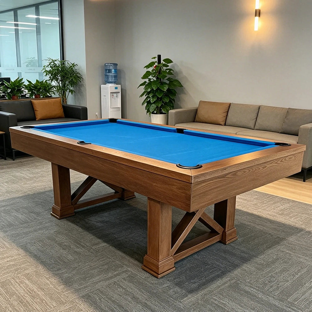 QUESLA WYJ05 7FT Slate Billiard Table W/ Free Accessories Pool Table - Wood&Blue