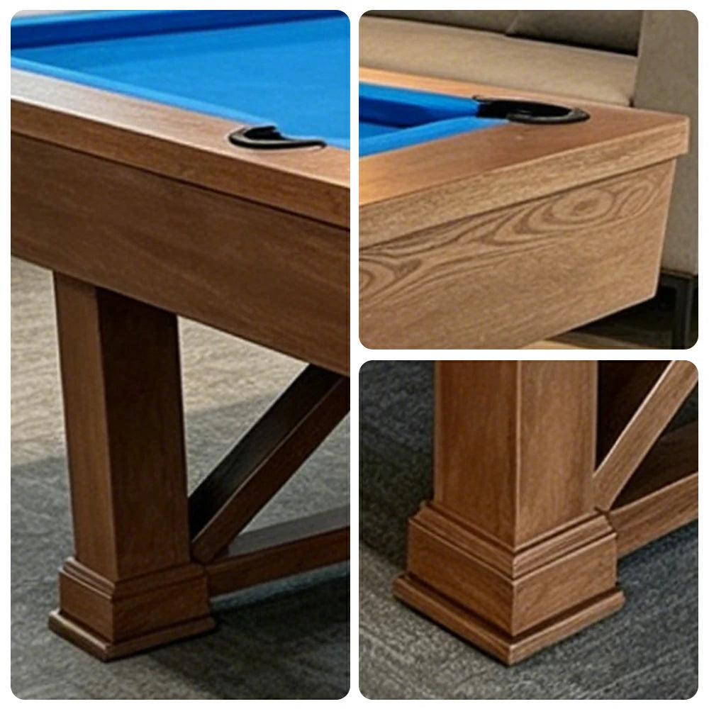 QUESLA WYJ05 7FT Slate Billiard Table W/ Free Accessories Pool Table - Wood&Blue