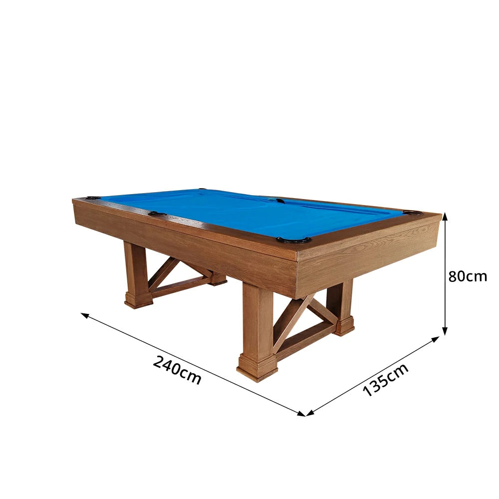 QUESLA WYJ05 7FT Slate Billiard Table W/ Free Accessories Pool Table - Wood&Blue
