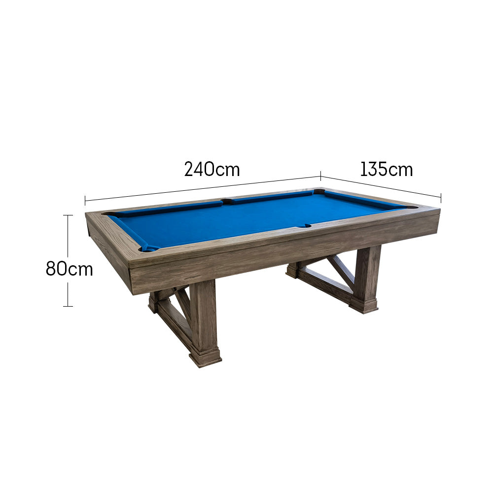 QUESLA WYJ05 7FT Slate Billiard Table W/ Free Accessories Pool Table - Grey&Blue