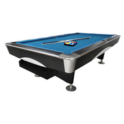 QUESLA 4D 9FT Slate Pool Snooker Table Billiards Table - Oak&Blue