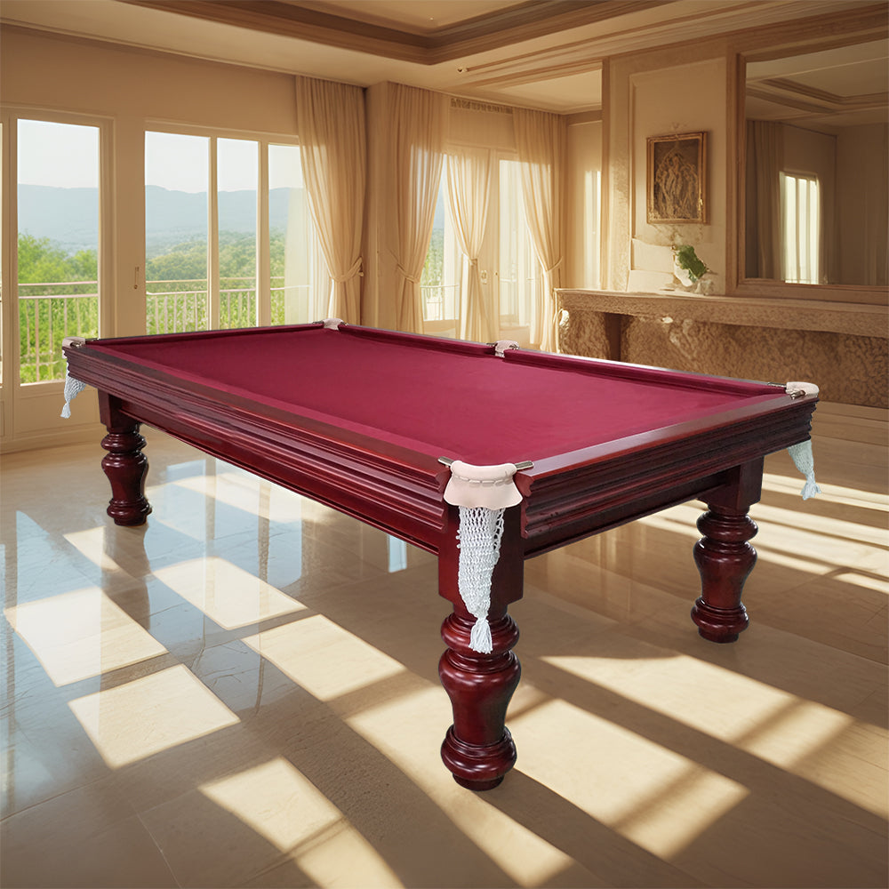 QUESLA HESTIA 7FT Slate Pool Snooker Table Billiards Table - Mahogany