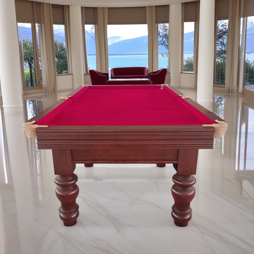 QUESLA HESTIA 9FT Slate Pool Snooker Table Billiards Table - Mahogany