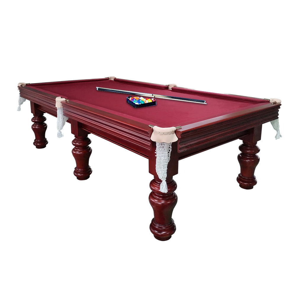 QUESLA HESTIA 9FT Slate Pool Snooker Table Billiards Table - Mahogany