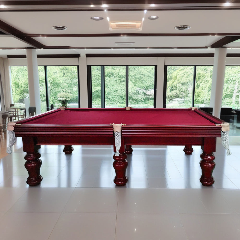 QUESLA HESTIA 9FT Slate Pool Snooker Table Billiards Table - Mahogany