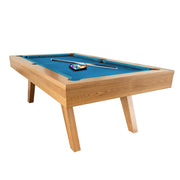 QUESLA P1 7FT Slate Pool Snooker Table Billiards Table Oblique Leg - Oak&Blue