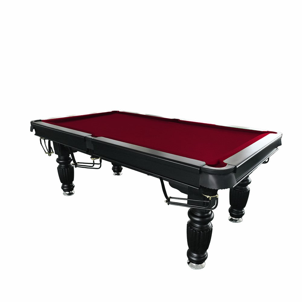 QUESLA 8FT Pool Table 2025 Model - Classic Slate Design Upgraded with Reinforced Legs & Pro Ball Nets - Professional Billiard Table, Solid Timber Black Frame