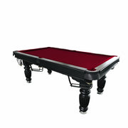 QUESLA 8FT Pool Table 2025 Model - Classic Slate Design Upgraded with Reinforced Legs & Pro Ball Nets - Professional Billiard Table, Solid Timber Black Frame
