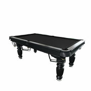 QUESLA 8FT Pool Table 2025 Model - Classic Slate Design Upgraded with Reinforced Legs & Pro Ball Nets - Professional Billiard Table, Solid Timber Black Frame