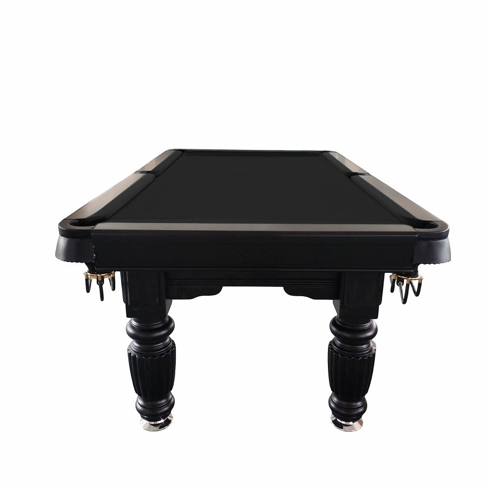 QUESLA 8FT Pool Table 2025 Model - Classic Slate Design Upgraded with Reinforced Legs & Pro Ball Nets - Professional Billiard Table, Solid Timber Black Frame