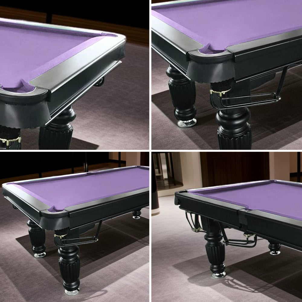 QUESLA 7FT Pool Table 2025 Model - Classic Slate Design Upgraded with Reinforced Legs & Pro Ball Nets - Professional Billiard Table, Solid Timber Black Frame