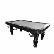 QUESLA 8FT Pool Table 2025 Model - Classic Slate Design Upgraded with Reinforced Legs & Pro Ball Nets - Professional Billiard Table, Solid Timber Black Frame