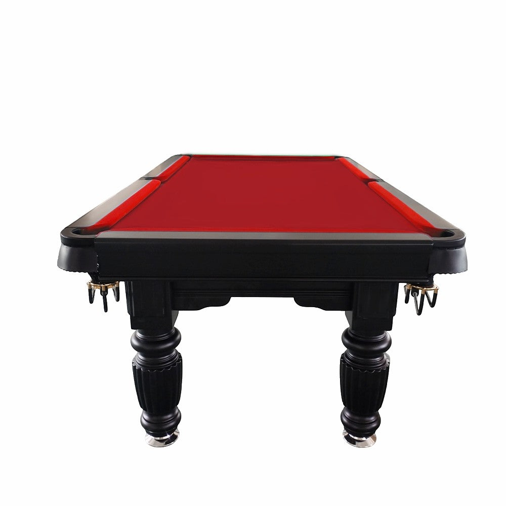 QUESLA 8FT Pool Table 2025 Model - Classic Slate Design Upgraded with Reinforced Legs & Pro Ball Nets - Professional Billiard Table, Solid Timber Black Frame