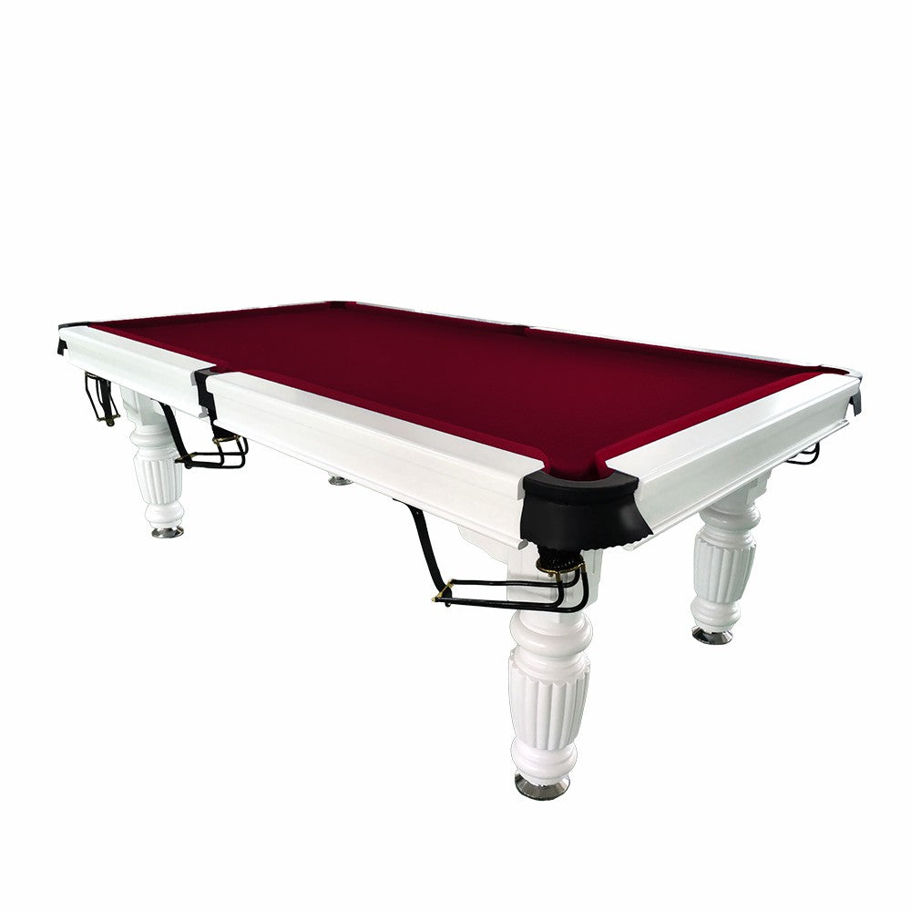 QUESLA 7FT Pool Table 2025 Model - Classic Slate Design Upgraded with Reinforced Legs & Pro Ball Nets - Professional Billiard Table, Solid Timber White Frame