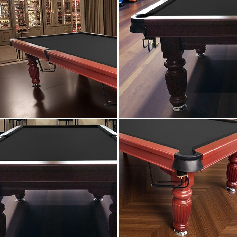 QUESLA 7FT Pool Table 2025 Model - Classic Slate Design Upgraded with Reinforced Legs & Pro Ball Nets - Professional Billiard Table, Solid Timber Walnut Frame