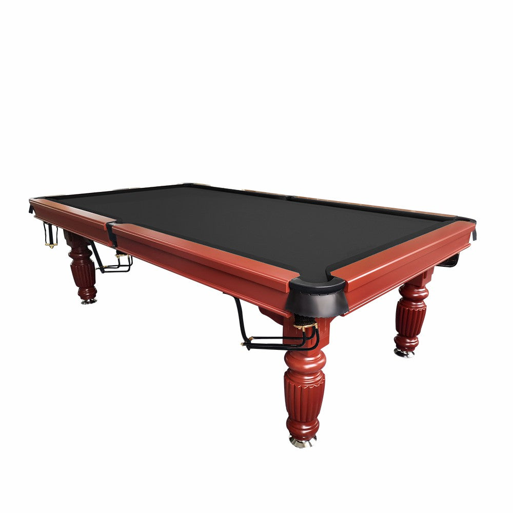QUESLA 8FT Pool Table 2025 Model - Classic Slate Design Upgraded with Reinforced Legs & Pro Ball Nets - Professional Billiard Table, Solid Timber Walnut Frame