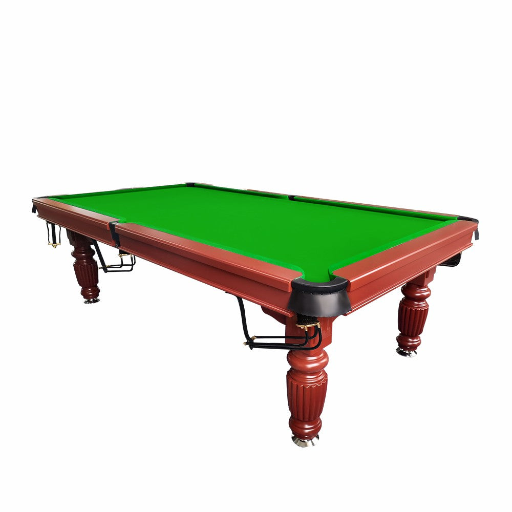 QUESLA 8FT Pool Table 2025 Model - Classic Slate Design Upgraded with Reinforced Legs & Pro Ball Nets - Professional Billiard Table, Solid Timber Walnut Frame