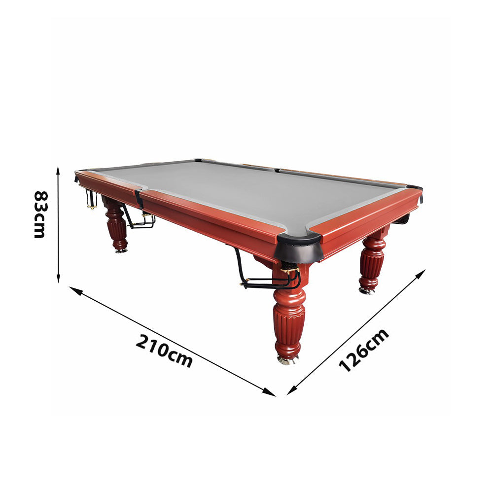 QUESLA 7FT Pool Table 2025 Model - Classic Slate Design Upgraded with Reinforced Legs & Pro Ball Nets - Professional Billiard Table, Solid Timber Walnut Frame