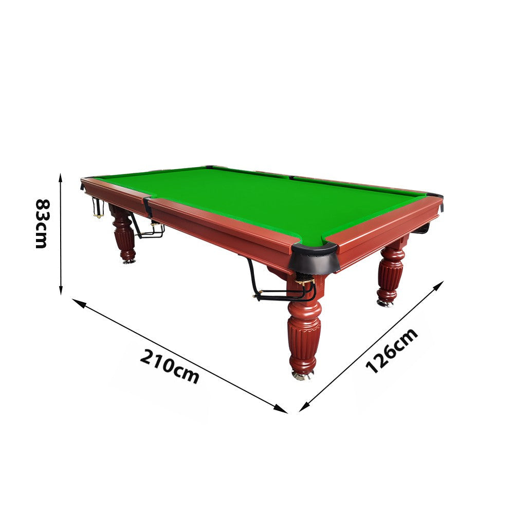 QUESLA 7FT Pool Table 2025 Model - Classic Slate Design Upgraded with Reinforced Legs & Pro Ball Nets - Professional Billiard Table, Solid Timber Walnut Frame