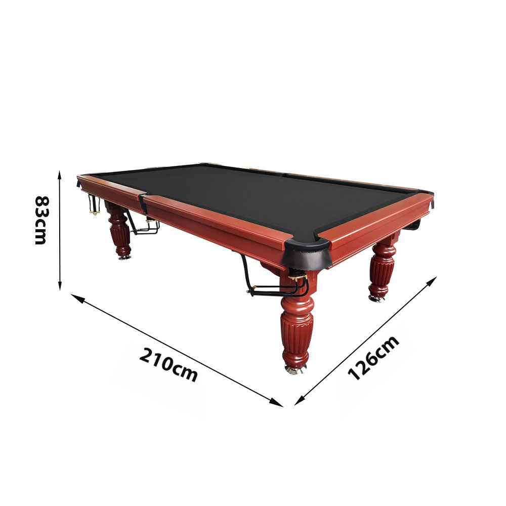 QUESLA 7FT Pool Table 2025 Model - Classic Slate Design Upgraded with Reinforced Legs & Pro Ball Nets - Professional Billiard Table, Solid Timber Walnut Frame