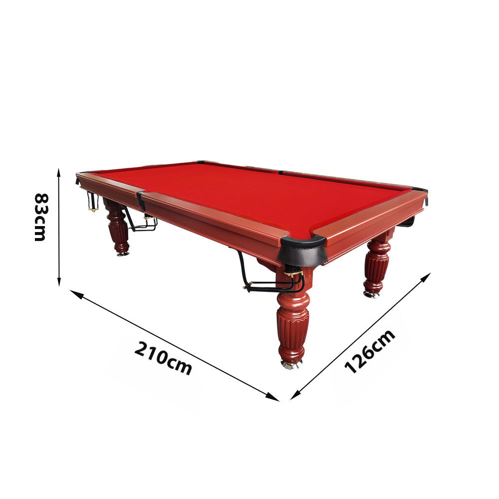 QUESLA 7FT Pool Table 2025 Model - Classic Slate Design Upgraded with Reinforced Legs & Pro Ball Nets - Professional Billiard Table, Solid Timber Walnut Frame