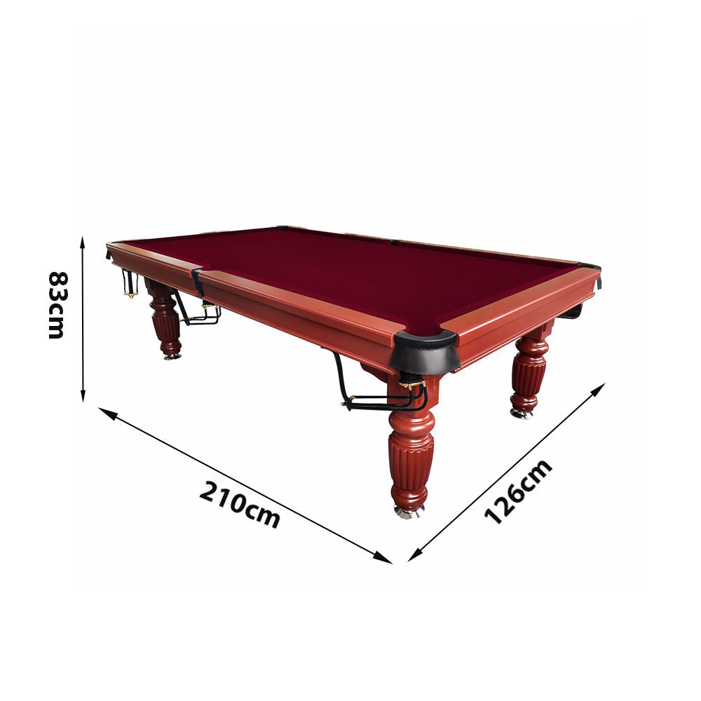 QUESLA 7FT Pool Table 2025 Model - Classic Slate Design Upgraded with Reinforced Legs & Pro Ball Nets - Professional Billiard Table, Solid Timber Walnut Frame