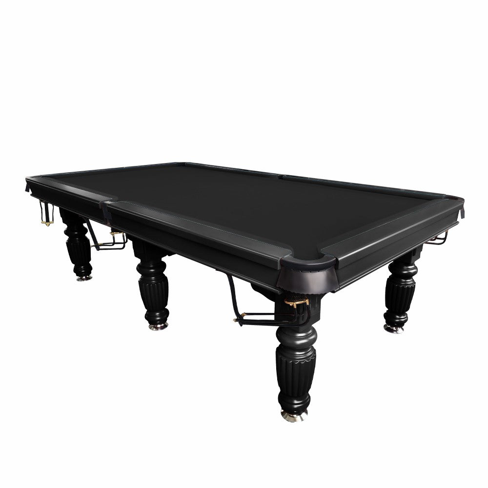 QUESLA 9FT Pool Table 2025 Model - Classic Slate Design Upgraded with Reinforced Legs & Pro Ball Nets - Professional Billiard Table, Solid Timber Black Frame