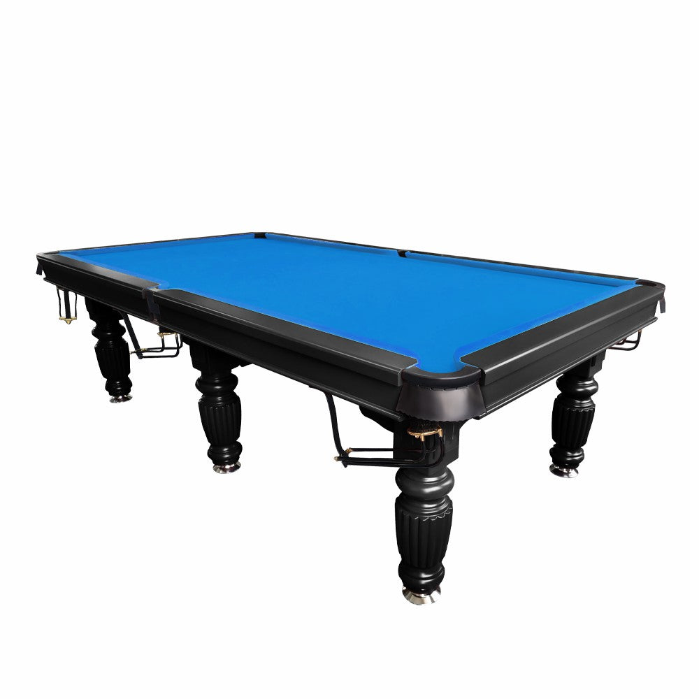QUESLA 9FT Pool Table 2025 Model - Classic Slate Design Upgraded with Reinforced Legs & Pro Ball Nets - Professional Billiard Table, Solid Timber Black Frame