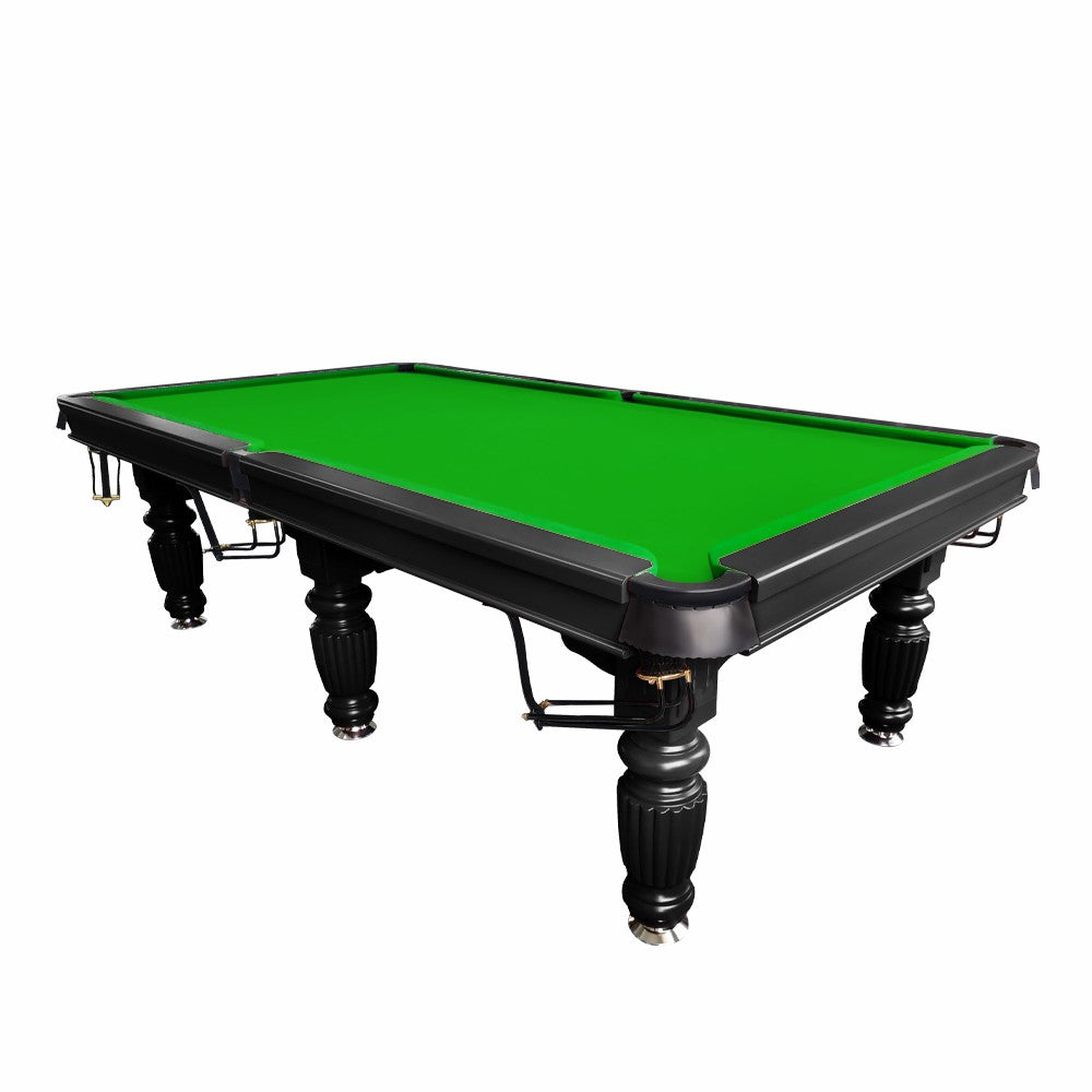 QUESLA 9FT Pool Table 2025 Model - Classic Slate Design Upgraded with Reinforced Legs & Pro Ball Nets - Professional Billiard Table, Solid Timber Black Frame