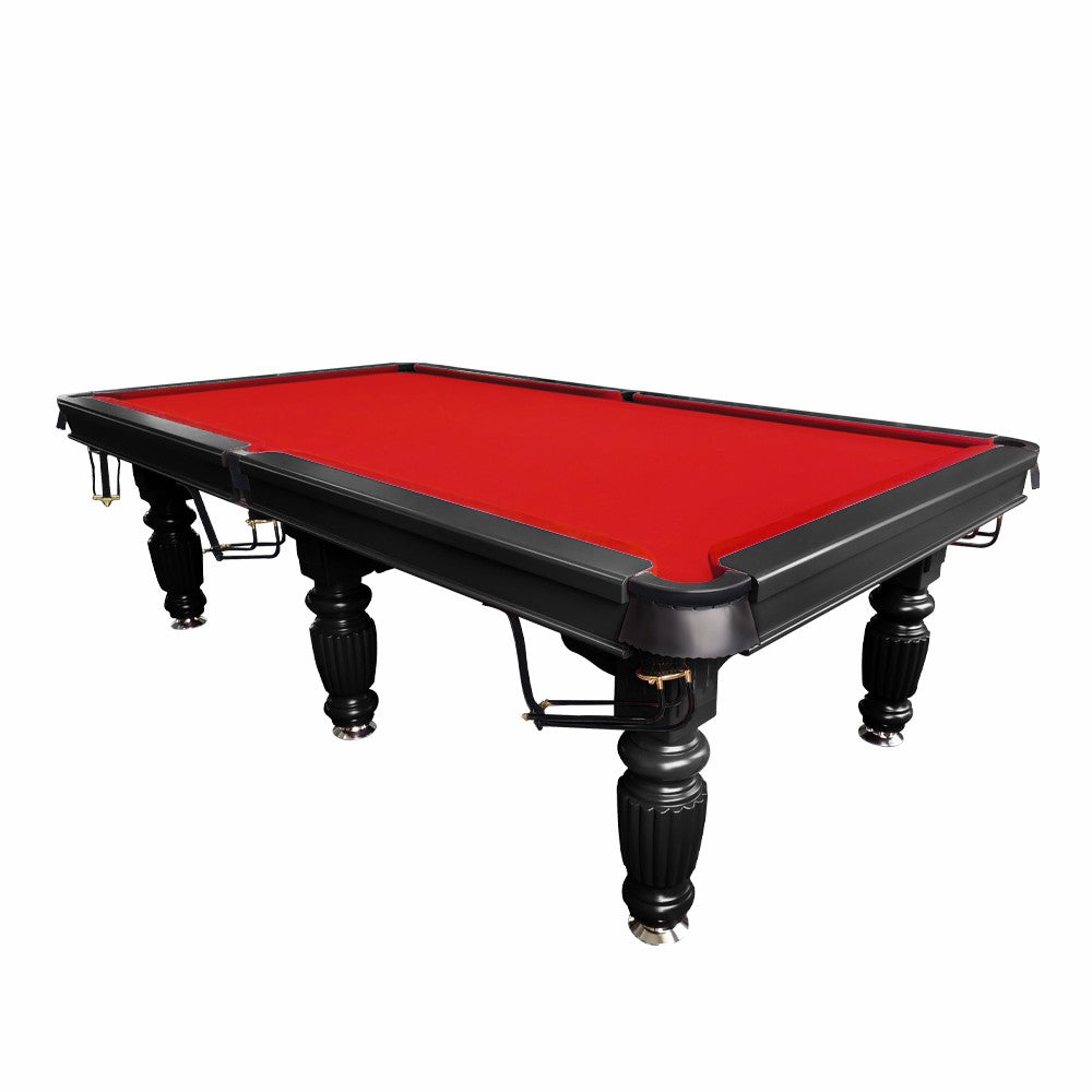 QUESLA 9FT Pool Table 2025 Model - Classic Slate Design Upgraded with Reinforced Legs & Pro Ball Nets - Professional Billiard Table, Solid Timber Black Frame
