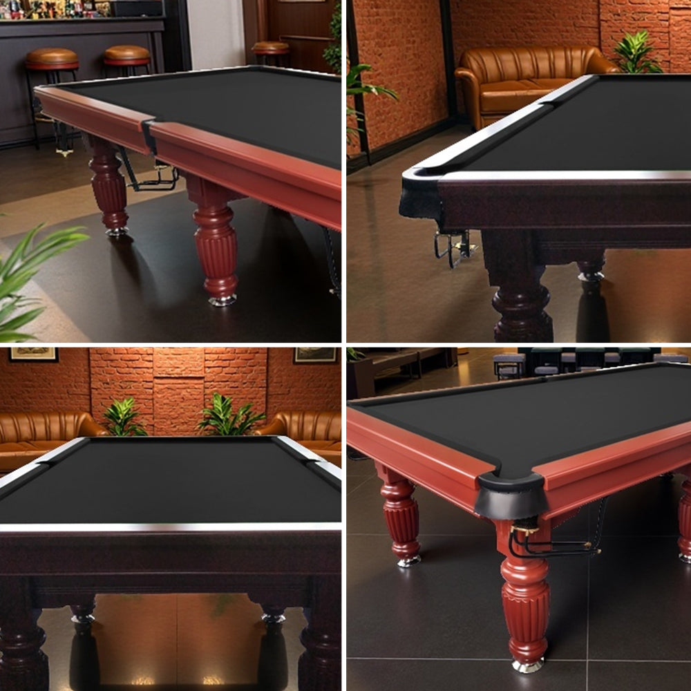 QUESLA 9FT Pool Table 2025 Model - Classic Slate Design Upgraded with Reinforced Legs & Pro Ball Nets - Professional Billiard Table, Solid Timber Walnut Frame