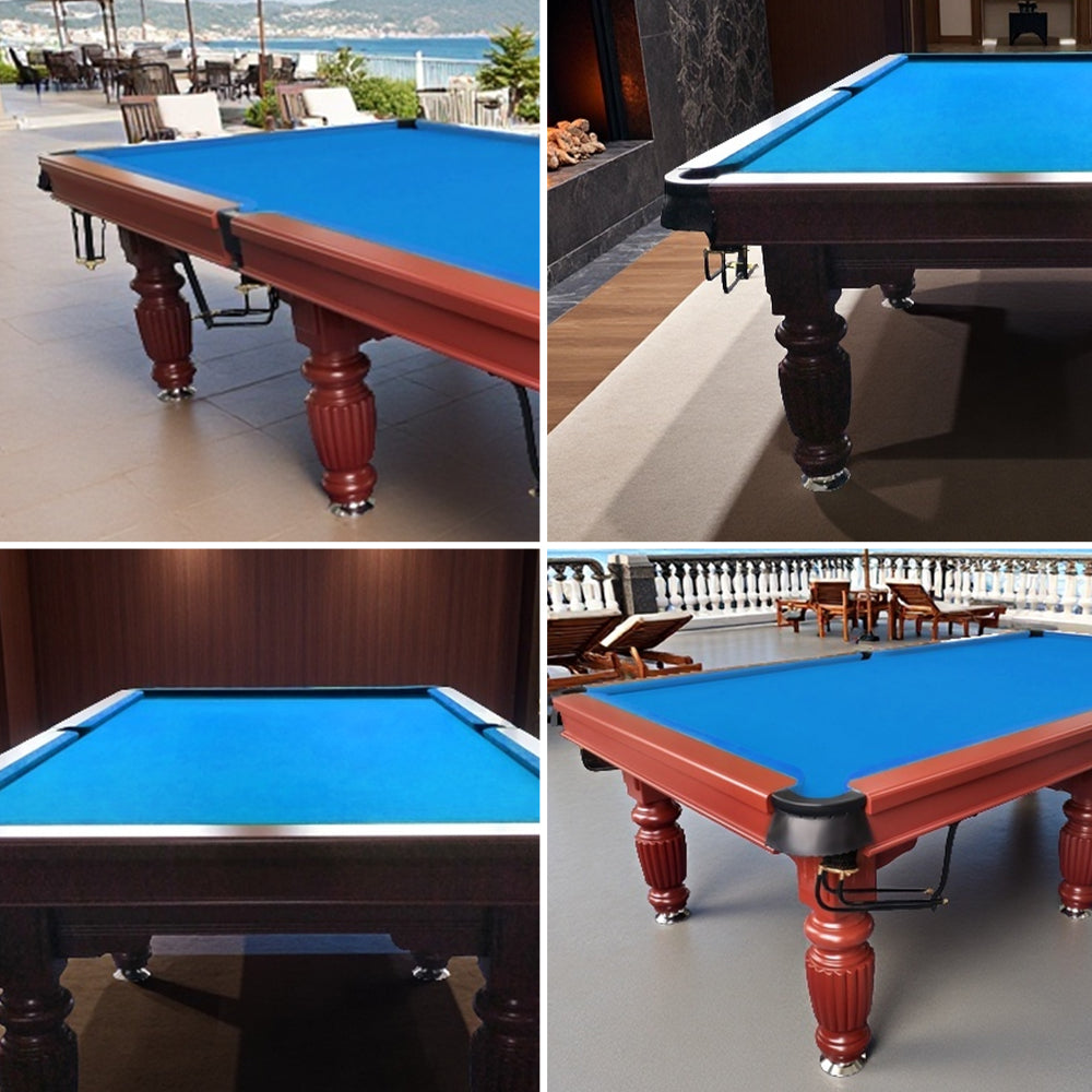 QUESLA 9FT Pool Table 2025 Model - Classic Slate Design Upgraded with Reinforced Legs & Pro Ball Nets - Professional Billiard Table, Solid Timber Walnut Frame