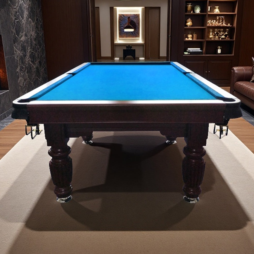 QUESLA 9FT Pool Table 2025 Model - Classic Slate Design Upgraded with Reinforced Legs & Pro Ball Nets - Professional Billiard Table, Solid Timber Walnut Frame