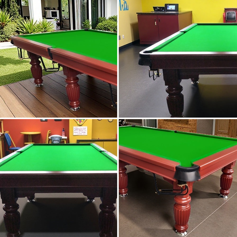 QUESLA 9FT Pool Table 2025 Model - Classic Slate Design Upgraded with Reinforced Legs & Pro Ball Nets - Professional Billiard Table, Solid Timber Walnut Frame