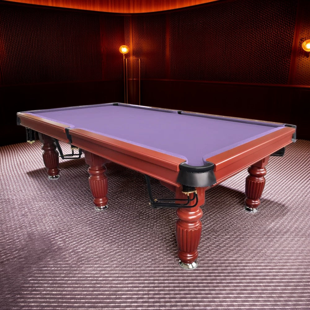 QUESLA 9FT Pool Table 2025 Model - Classic Slate Design Upgraded with Reinforced Legs & Pro Ball Nets - Professional Billiard Table, Solid Timber Walnut Frame