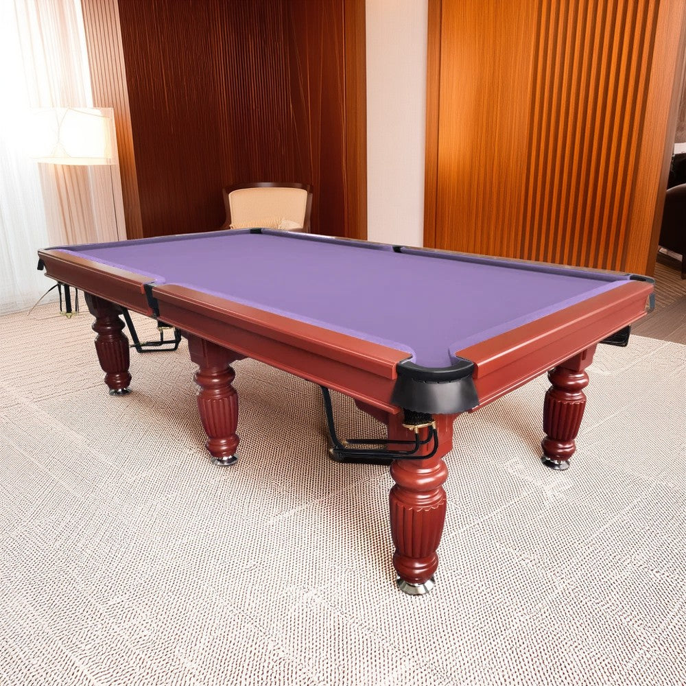 QUESLA 9FT Pool Table 2025 Model - Classic Slate Design Upgraded with Reinforced Legs & Pro Ball Nets - Professional Billiard Table, Solid Timber Walnut Frame