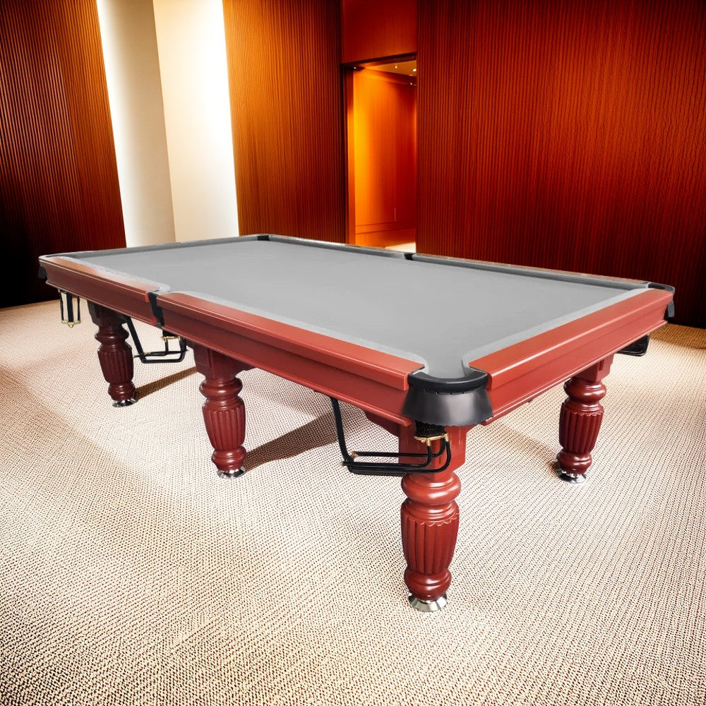 QUESLA 9FT Pool Table 2025 Model - Classic Slate Design Upgraded with Reinforced Legs & Pro Ball Nets - Professional Billiard Table, Solid Timber Walnut Frame