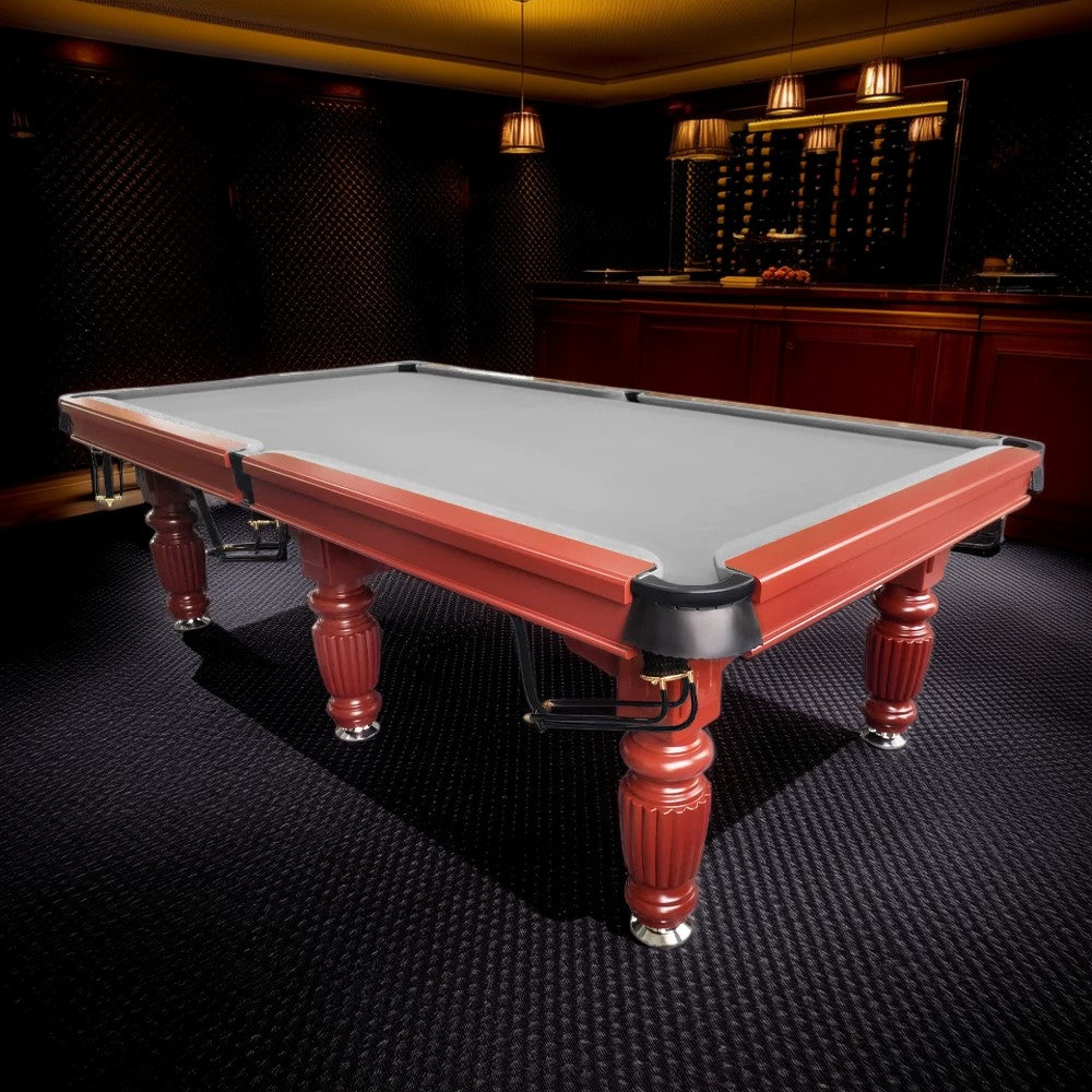 QUESLA 9FT Pool Table 2025 Model - Classic Slate Design Upgraded with Reinforced Legs & Pro Ball Nets - Professional Billiard Table, Solid Timber Walnut Frame