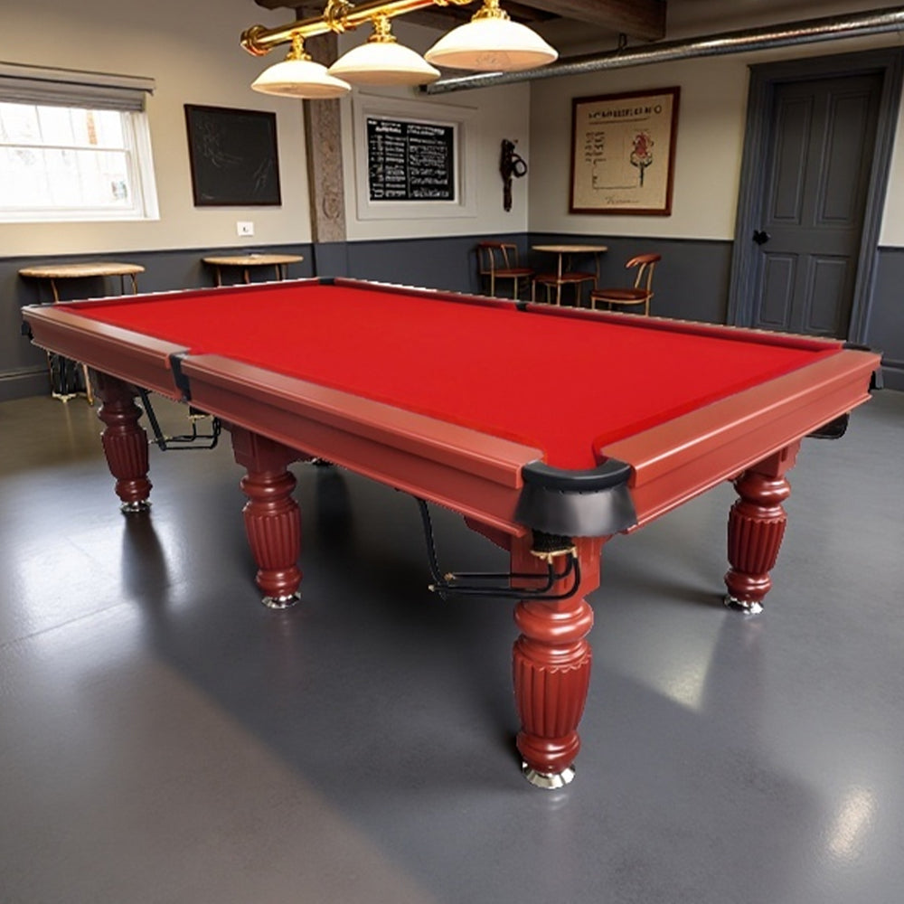 QUESLA 9FT Pool Table 2025 Model - Classic Slate Design Upgraded with Reinforced Legs & Pro Ball Nets - Professional Billiard Table, Solid Timber Walnut Frame