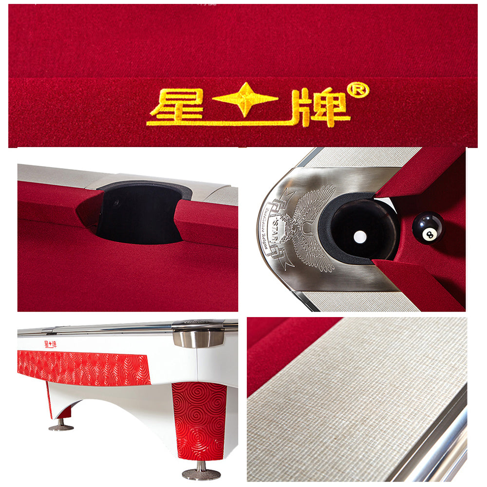 XINGPAI XW130 9FT American Billiard Table  Fancy Nine Ball Table Xiangyun Carving Billiard Case