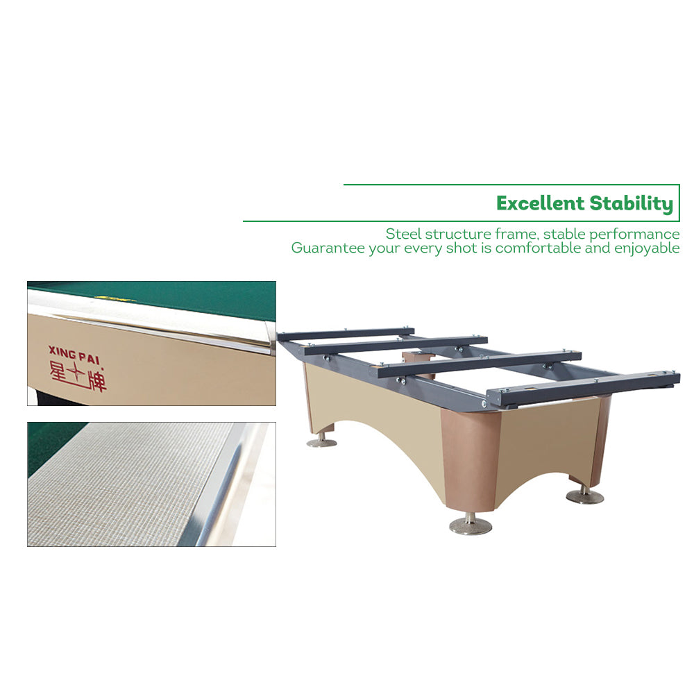 XINGPAI XW138 9FT American Pool Table Fancy Nine Ball Pool Table Economical Pool Table
