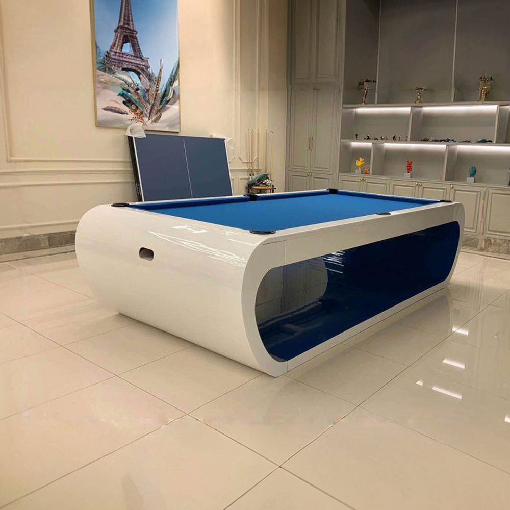 XINGPAI XW7A 7FT Slate Pool Billiard Table Soild Wood - White&Blue