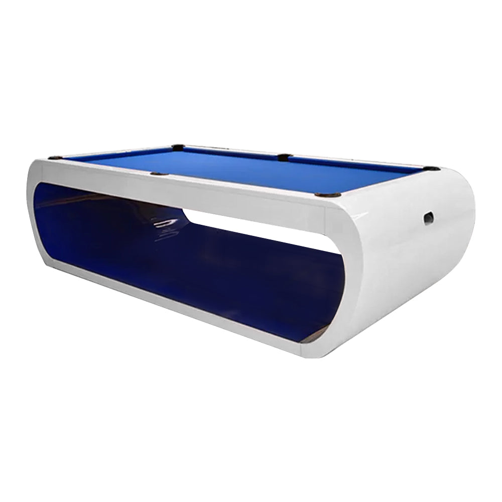 XINGPAI XW7A 7FT Slate Pool Billiard Table Soild Wood - White&Blue