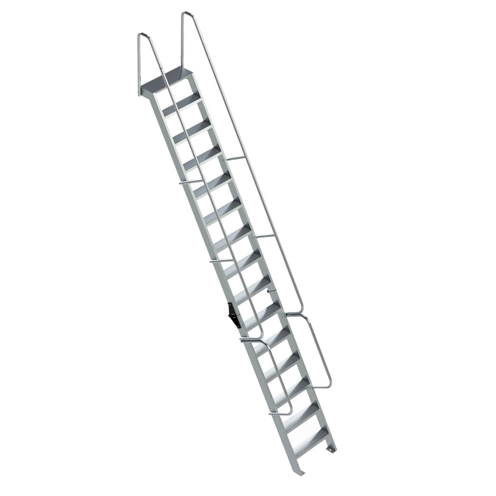GROVIA 7/ 9/ 12/15-step Aluminum Alloy Ladder Household Stairs - Silver