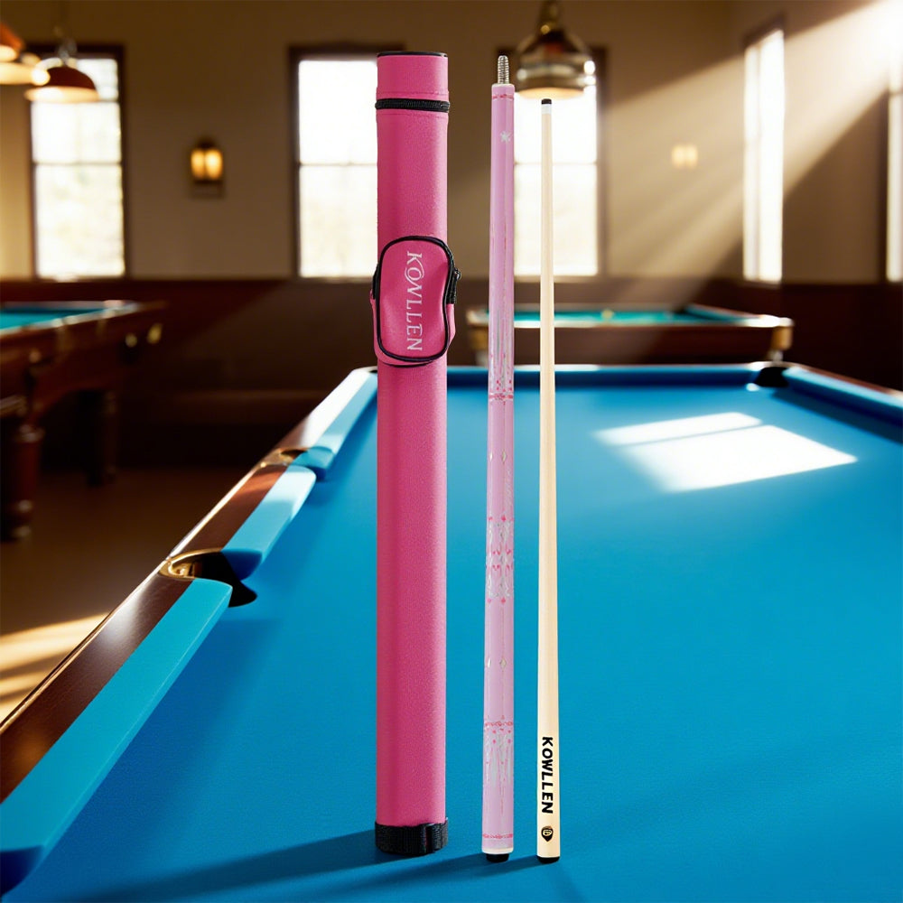 KONLLEN 147cm Length Pink Professional Billiards 1/2 Black 8 Nine Strong Head Billiards Accessories